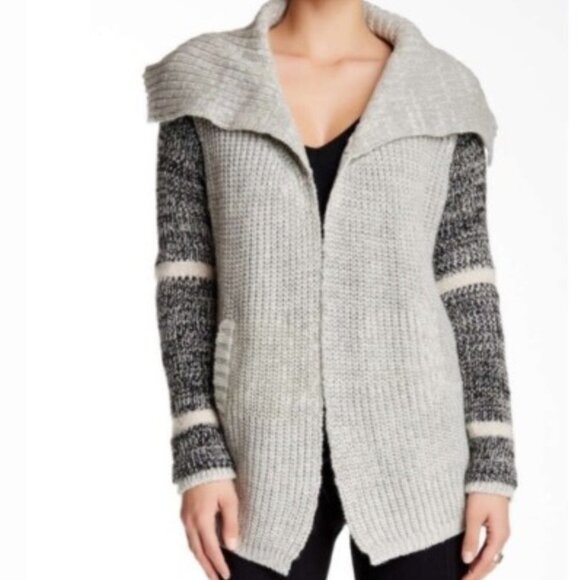 Yigal Azrouel Women's Open Front Shawl Collar Ribbed Cardigan - M - Picture 1 of 8